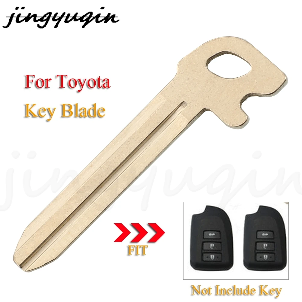 jingyuqin Smart Remote Car Key Blade Emergency For Toyota Verso Vios After 2013 Smart Uncut Blade Blank Replacement Fob