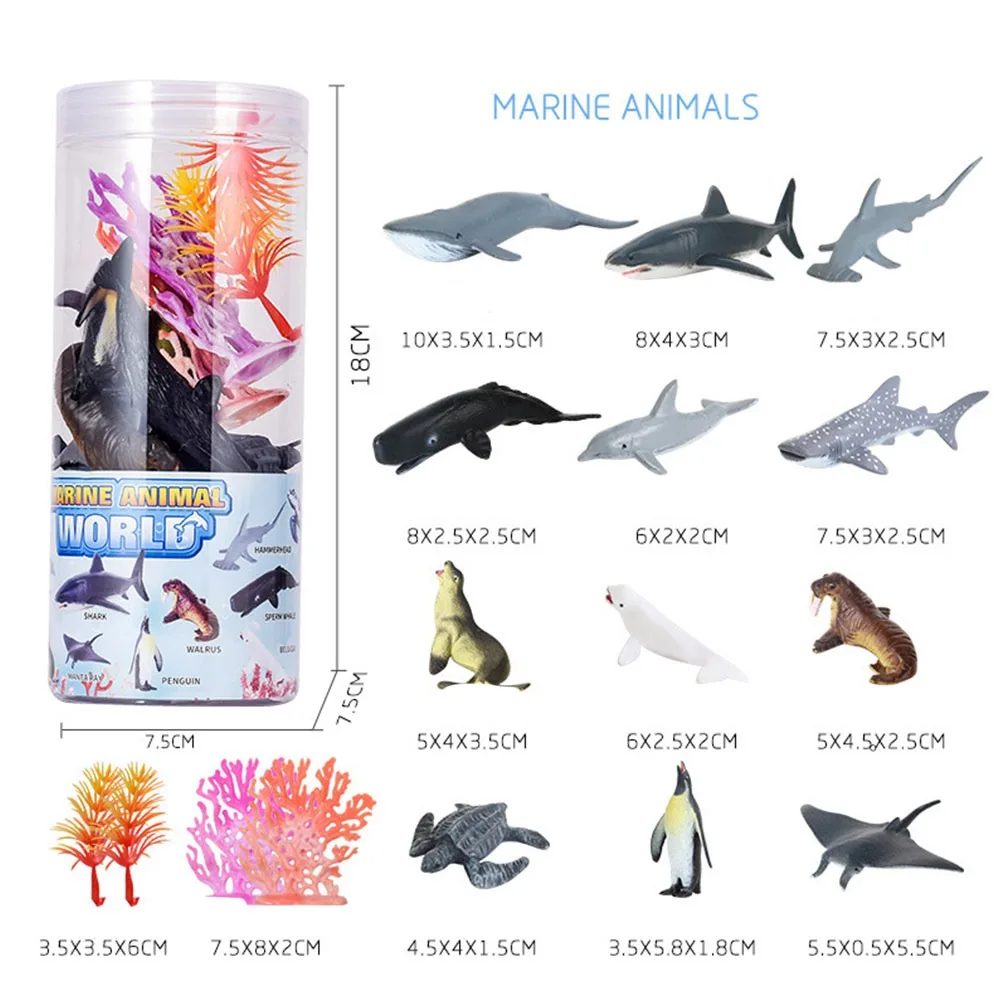 12PCS Mini Simulation Animal Figurines​ PVC Multicolor Mini Dinosaur Action Figure Preschool Educational Realistic Model