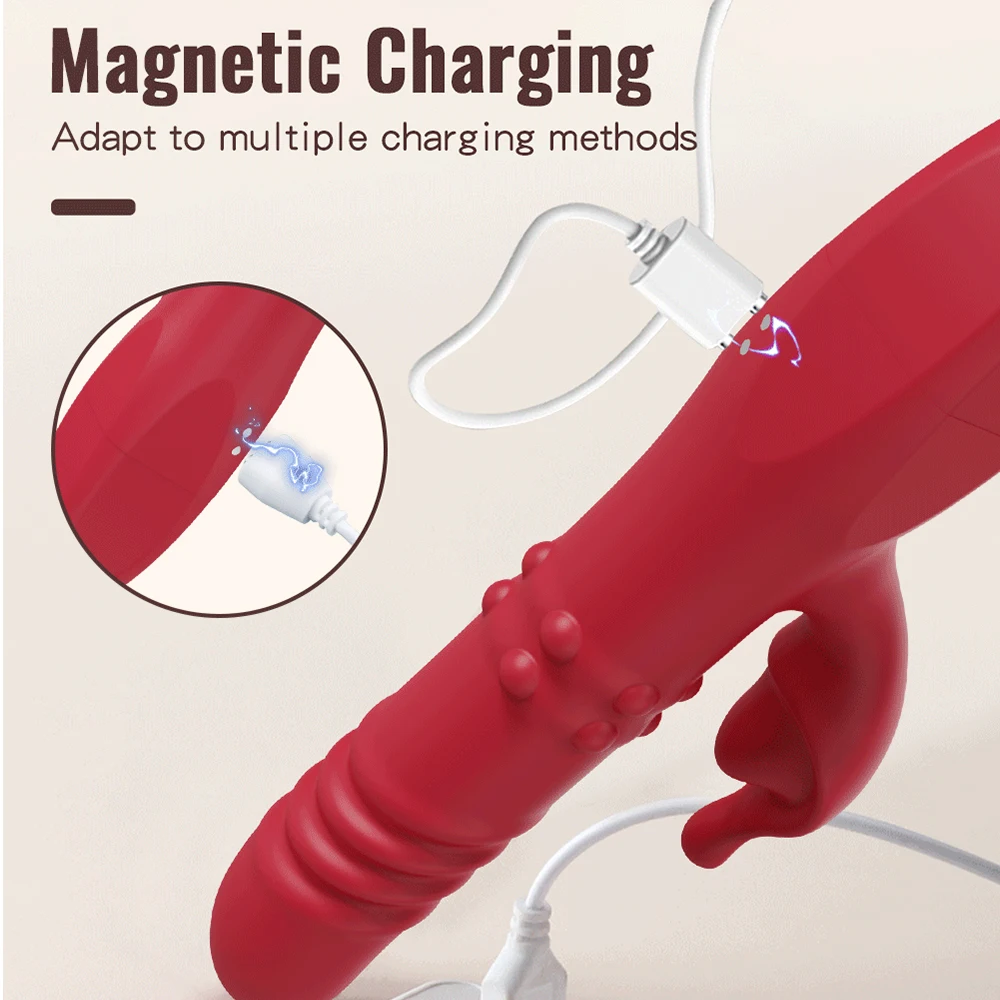 Thrusting Rabbit Vibrator for Women Come and Go Dildo Vibrator G-Spot Clitoris Stimulator Female Masturbation Sex Toy for Women - view 6