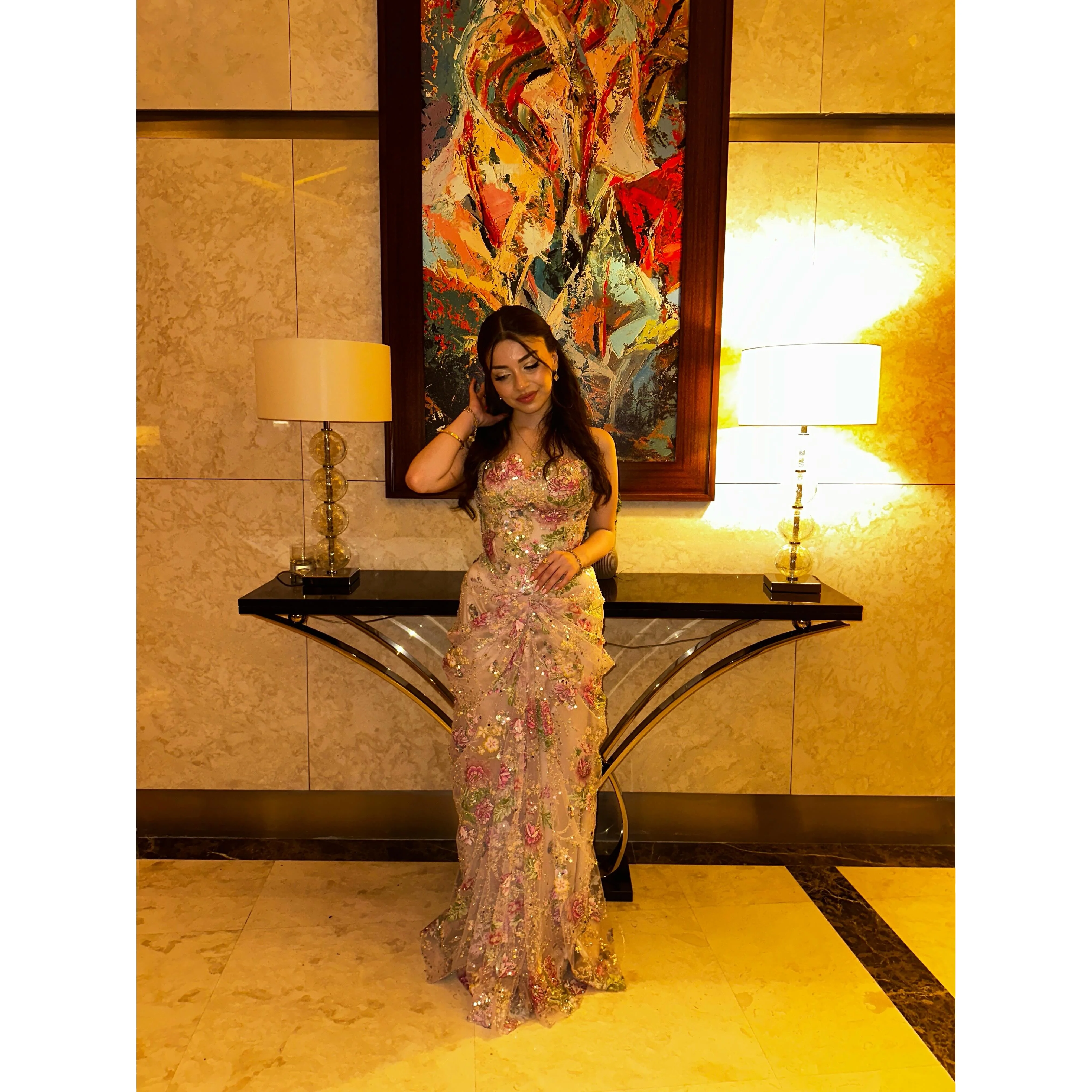 Lucy Tulle Sweetheart pink Mermaid Evening Dress 2026 Prom Dress Elegant Luxury Formal Flowers Customized Robes de Soirée