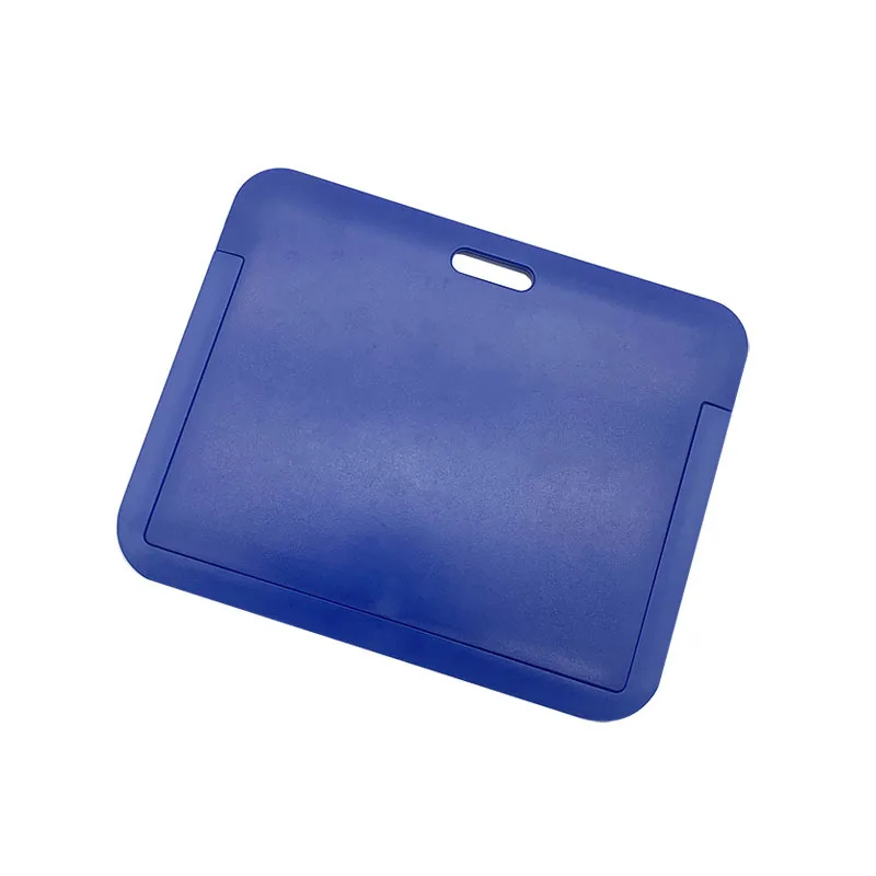 Funda Horizontal con cordón para tarjeta de trabajo, funda deslizante con correa para el cuello, funda para tarjeta de crédito y autobús, 1 Juego