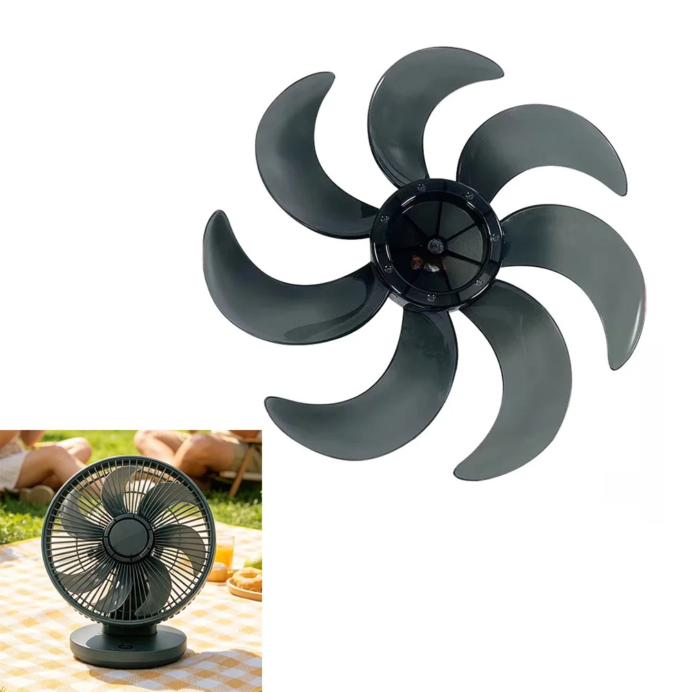 Grey 7-Blade Electric Fan Leaf 12 14 Inch ABS Replacement Part For Midea Fans High Airflow Easy Install Home Cooling Accessory
