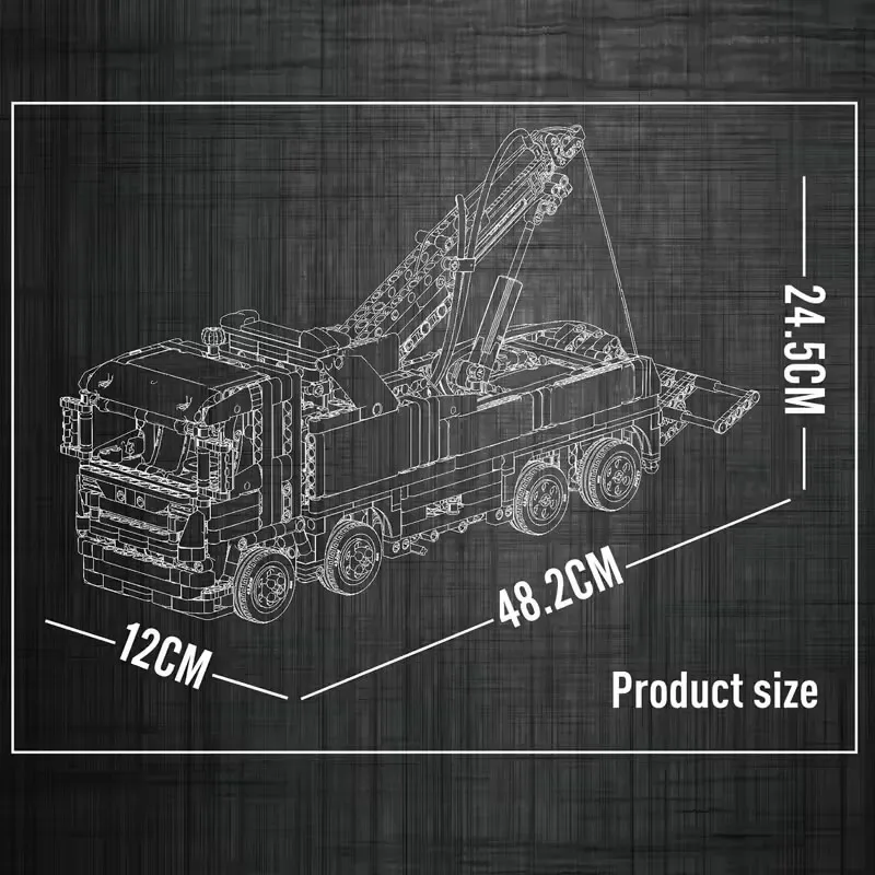 Mould King 19017 técnico, camión de rescate motorizado aire, bloques de construcción, vehículo MOC, juguetes de ladrillo para chico, regalo de Navidad