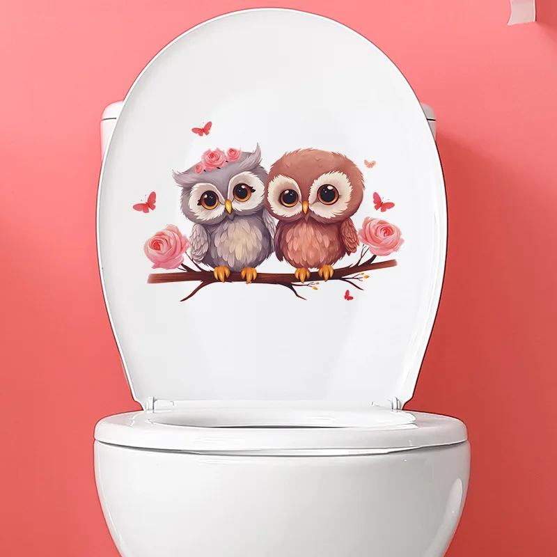 

Cartoon Owl Branch Flower Butterfly Valentine's Day Bedroom Toilet Home Decoration Wall Sticker Self-adhesive Decals M925
