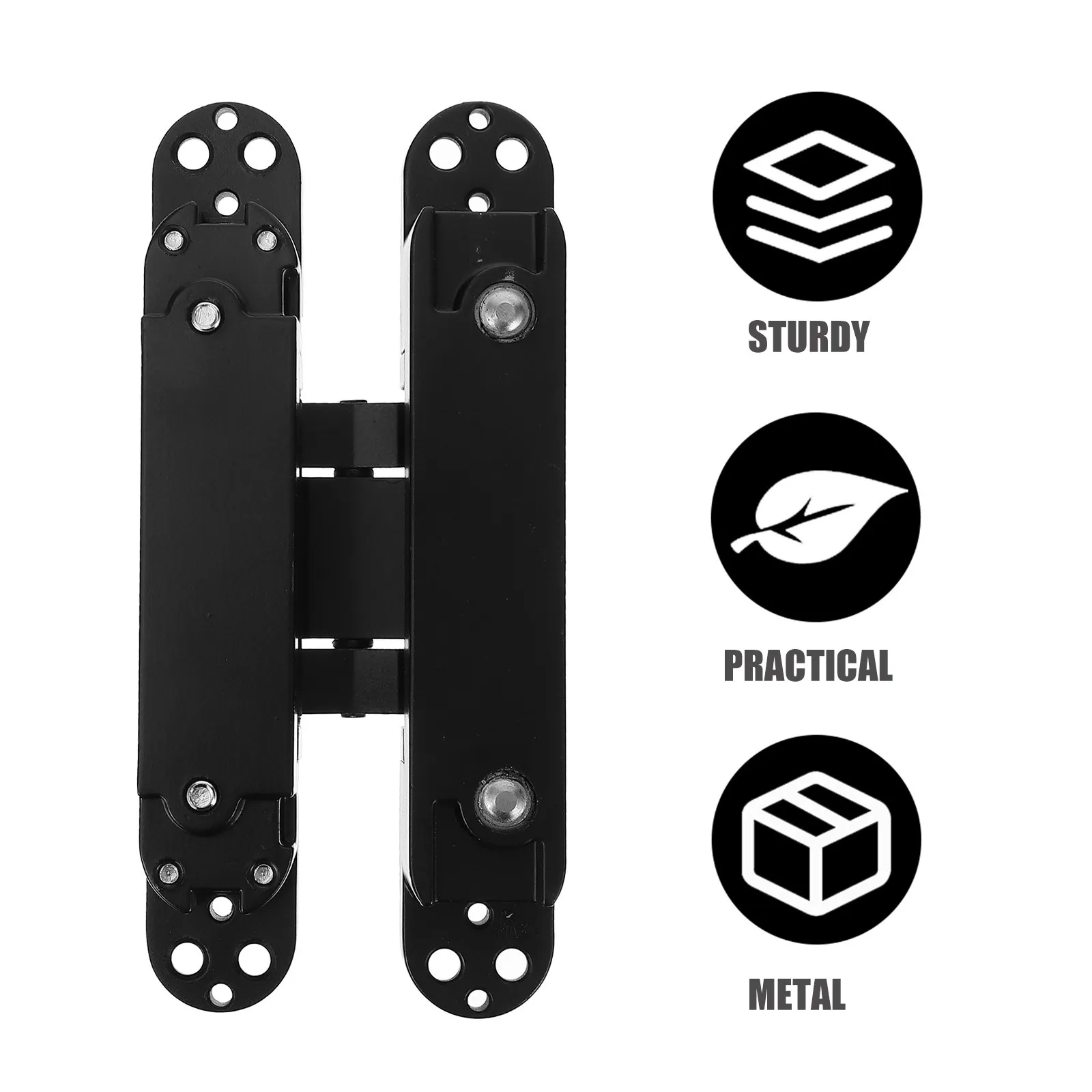 Hidden Door Hinge Adjustable Concealed 180 Degree Swing Heavy Duty 40Kg Load Capacity Invisible Design for Wooden Home Doors