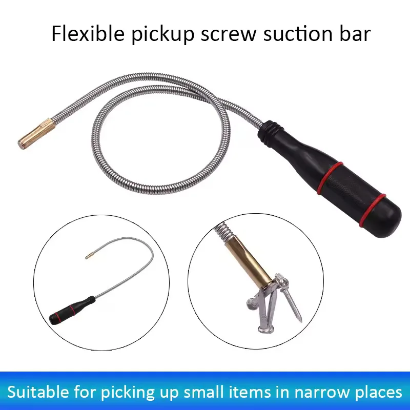 أداة لاقط مغناطيسية مرنة شريط شفط معدني القمامة/المفاتيح/البراغي/المكسرات انحناء المغناطيس الربيع قبضة المنتزع أدوات يدوية محمولة