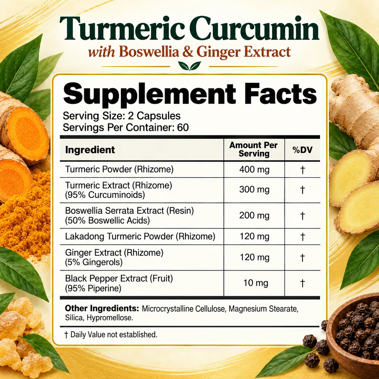 Капсулы с куркумином из куркум – обзор и цена Turmeric Curcumin Capsule