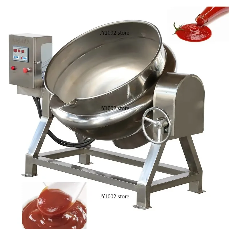 

50L-1000L Electric Gas Heating Steam Jacketed Kettle Tilting Double Jacket Kettle with Agitator Mixer