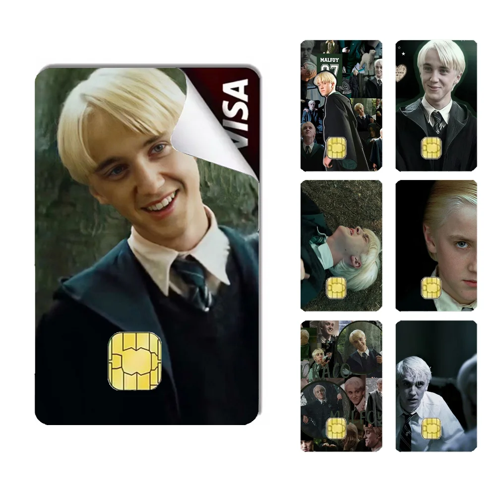 Actor Tom F-Felton D-Draco Sticker Cartoon Credit Card Visa Debit Bank Charge Card Bus Metro Waterproof Sticker Decal Decoration