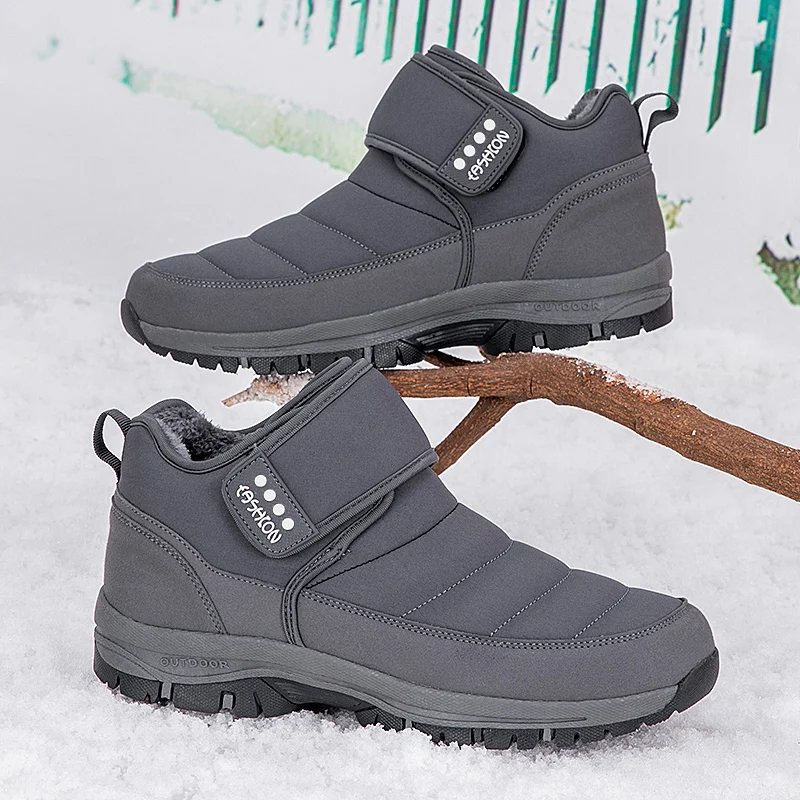 

YRZL Men's Thermal Boots Waterproof Anti Slip Warm Winter Trekking Shoes Mens Boots Outdoor Walking Sports Non Slip Footwear