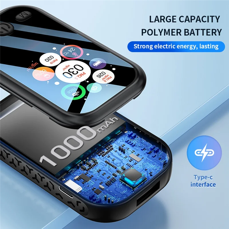 N82R Multifunctional Air Quality Monitor PM2.5 PM10 PM1.0 Detection LCD Display Digital Temperature Humidity Indicator Detector