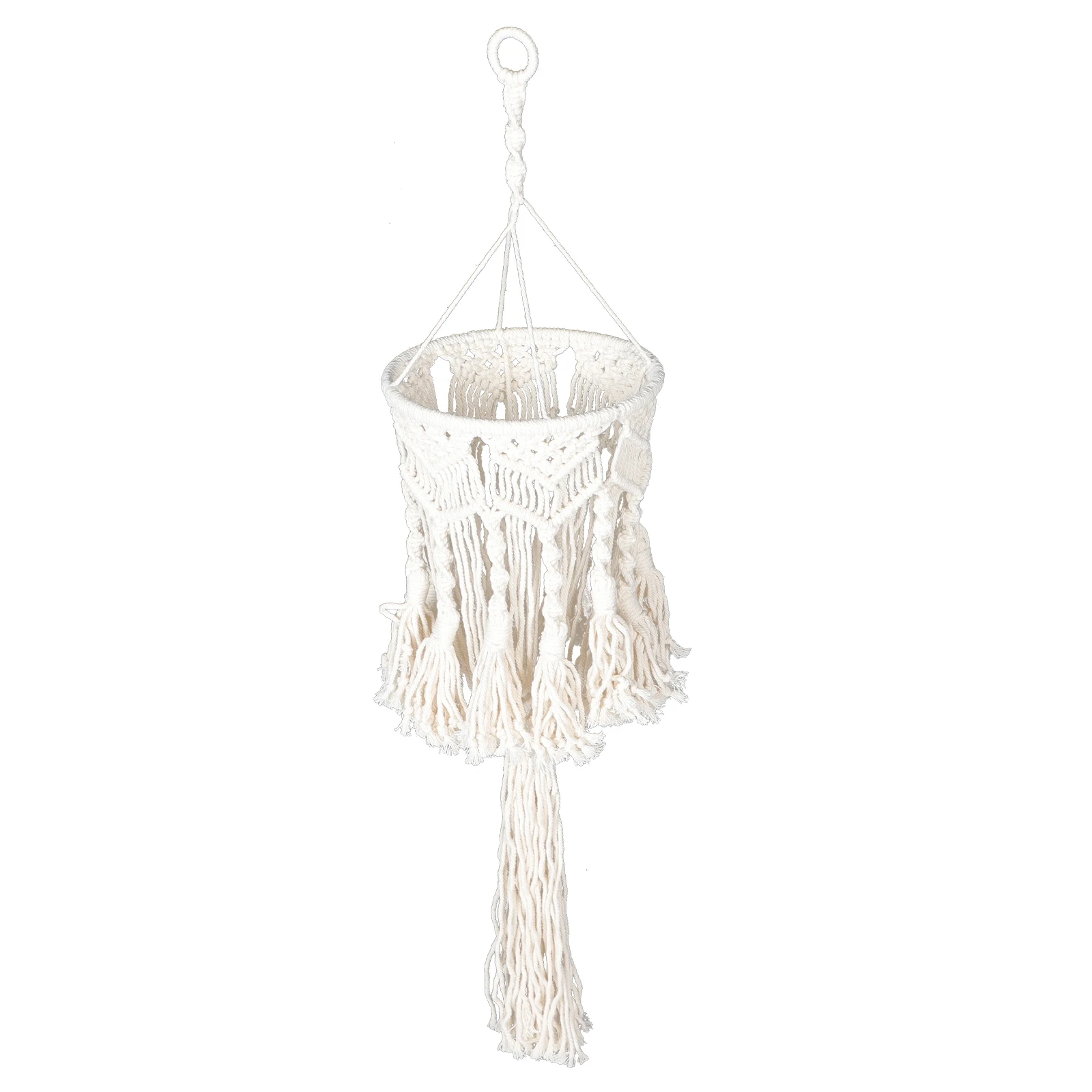 

Macrame Hanging Lamp Shade Tassel Light Cover Bohemian Restaurant Decor Woven Pendant Lamp Shades