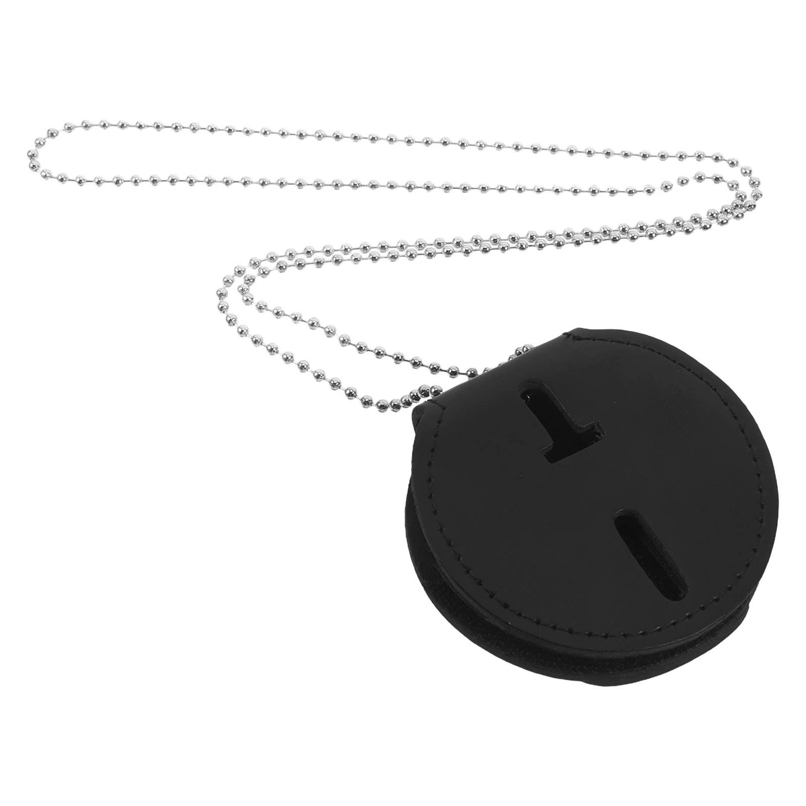 ユニバーサル警察バッジホルダーかわいい PU 素材チェーンクリップセキュリティバッジ法執行アクセサリー警察アクセサリー