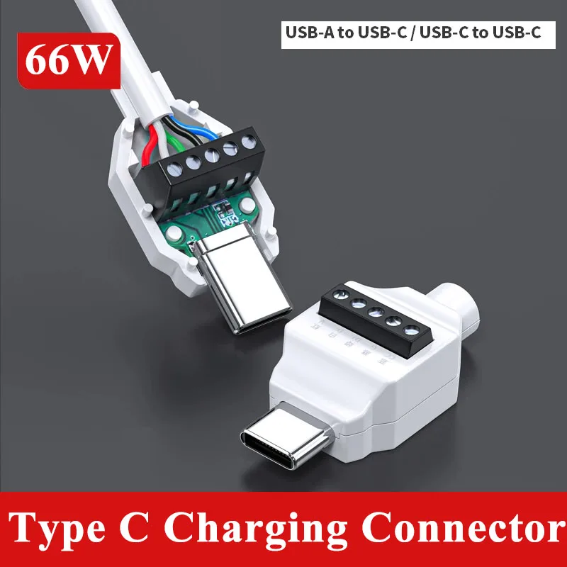 

Type C Solderless Small Plug USB C Data Cable Connector USB Soldering Free Connector for Mobile Phone Fast Charging Cable Repair