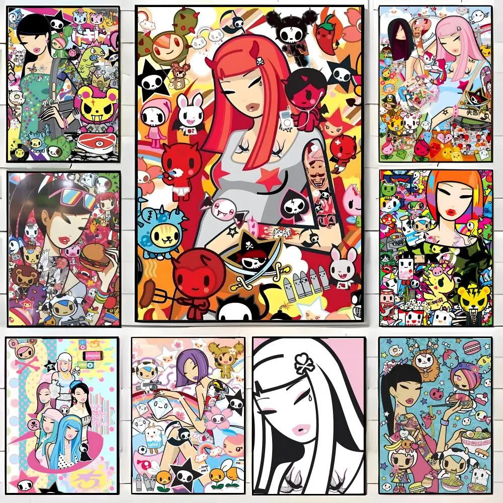 T-Tokidoki Poster High-definition Waterproof Poster Stickers, Suitable For Bedroom, Living Room, Home Decoration