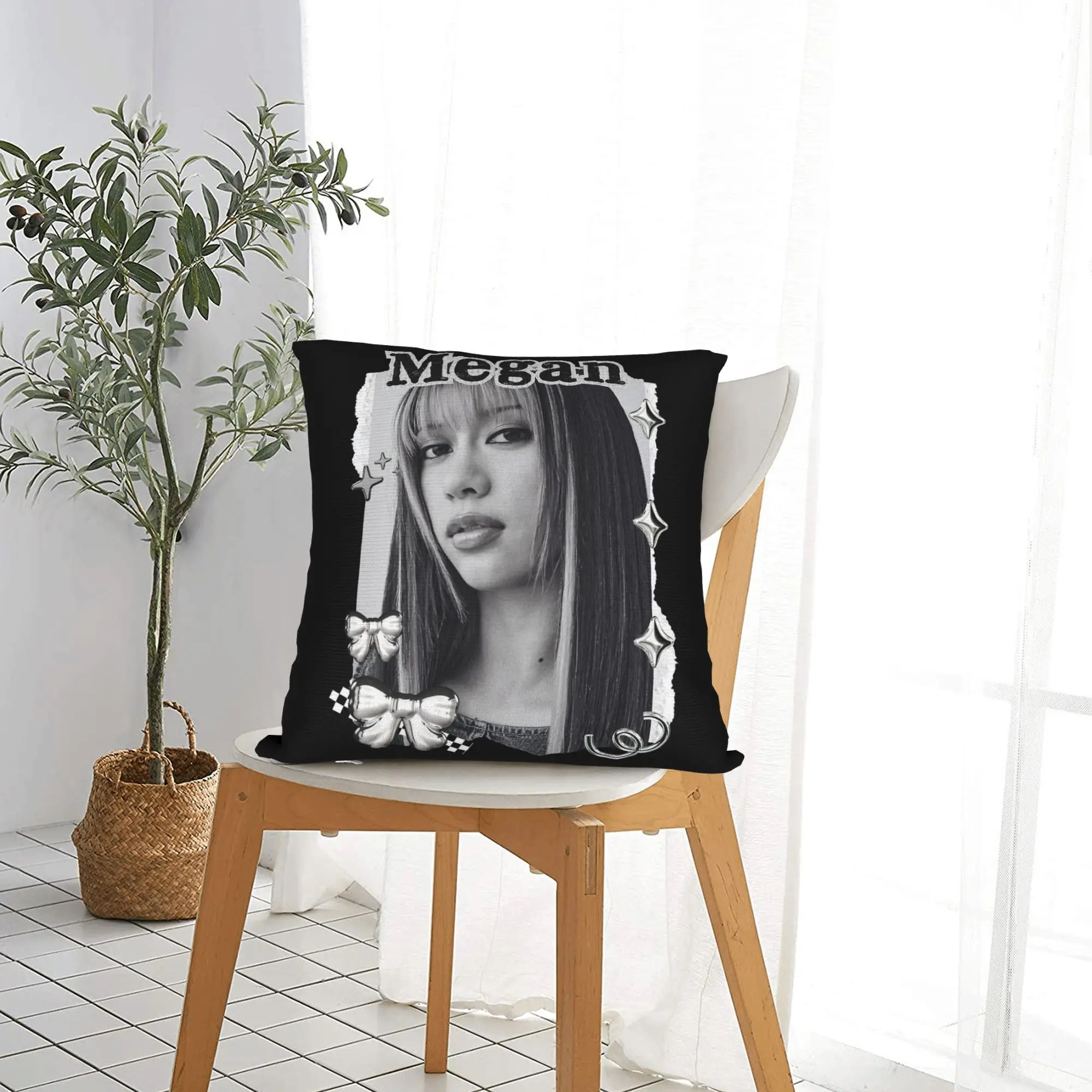 Megan Katseyes Kpop Girl Group Pillowcase Printing Cushion Cover Decorative  Throw Pillow Case Cover Bedroom Square