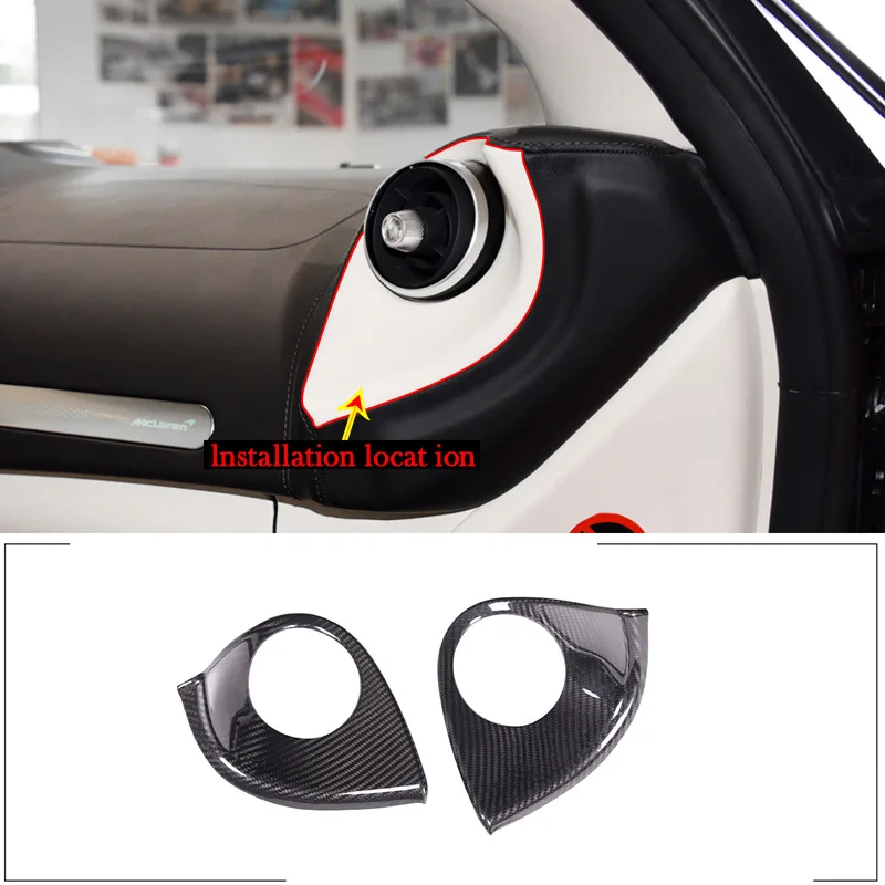 For McLaren 540C 570s 570 GT 2016-2021Car center control side air outlet decorative frame real carbon fiber interior accessories