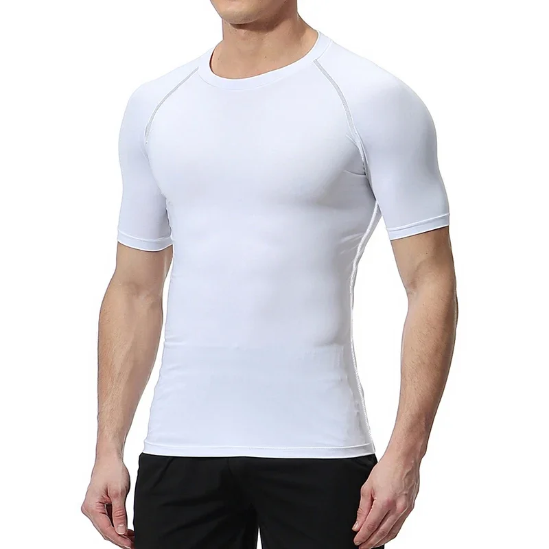 Print Compression Shirts for Men Athletic Quick Dry Tshirt Tops Rash Guard Gym Workout Running Baselayers Undershirts