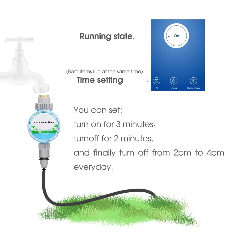 Tuya Wifi Bluetooth-compatible Garden Water Timer Waterproof Smart Watering Controller for Phone Remote Control Irrigation Valve