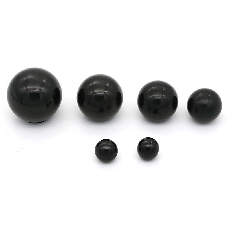 1pc Black Plastic M4/M5/M6/M8/M10/M12 Thread Ball Shaped Head Clamping Nuts Knob