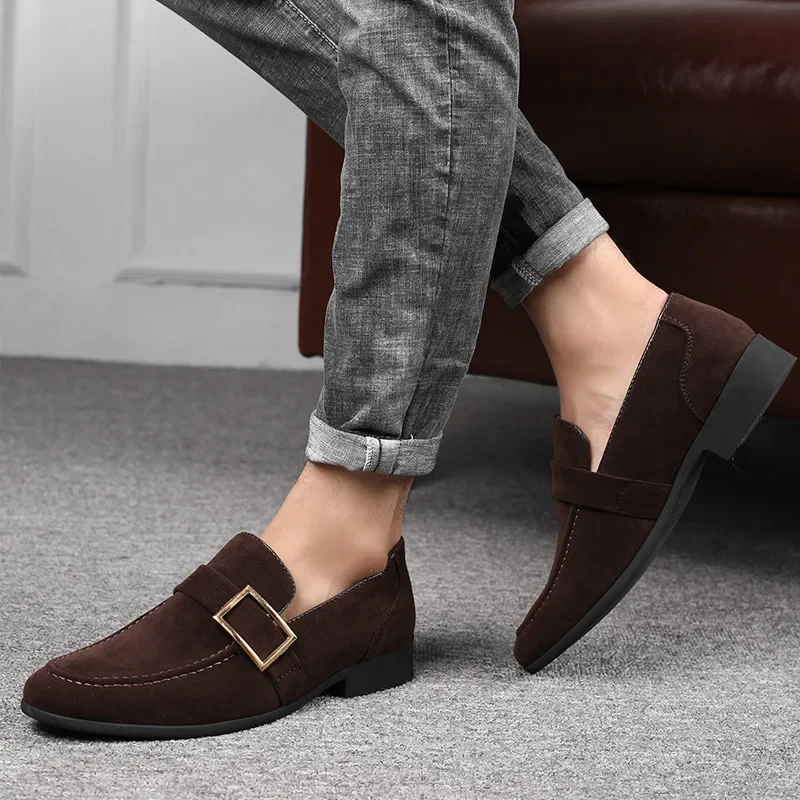 New Mens Casual Business Shoes Loafers Men Dress Shoes Faux Suede Driving Shoes Fashion Formal Shoes for Men Sneakers2023