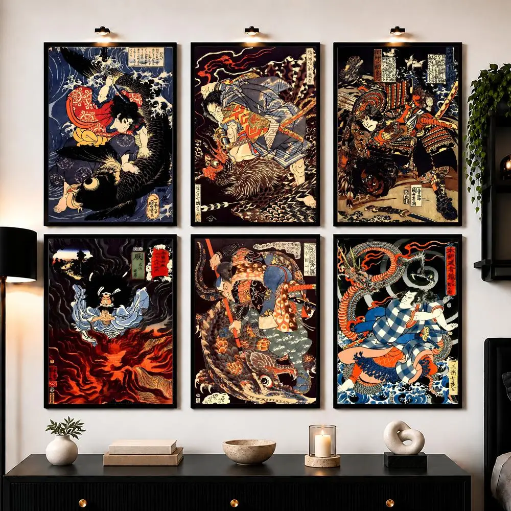 Classic Ukiyo-e Art U-Utagawa Kuniyoshi Poster Wall Art Print Sticker for Bedroom Living Room Dorm Office Modern Home Decor