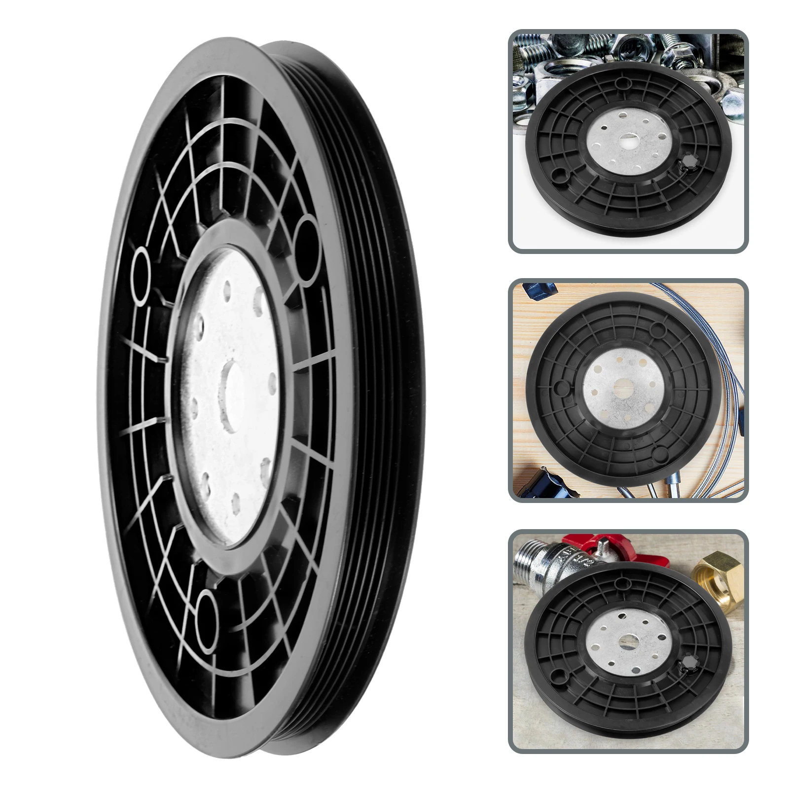 

Belt Drive Plate Exercise Bike Part Rack Straps Transmission Parts for Bicycles Wheel Black Fitness