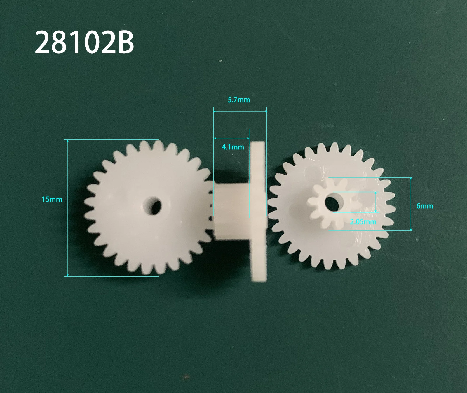 28102B 0.5M Double Layer Gear Module 0.5 28 Teeth + 10 Tooth Plastic Gears Transmission Unit Accessories 10pcs/lot