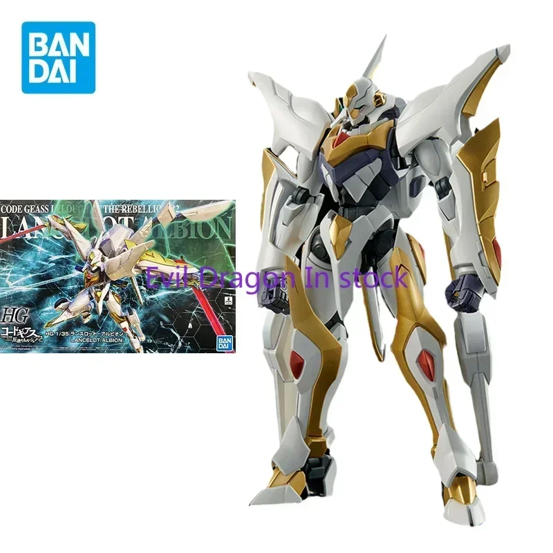 متوفر في المخزون بانداي HG 1/35 أنيمي عمل الشكل كود GEASS Lelouch of The Rebellion LANCELOT ALBION لعب نموذج هدايا للأطفال
