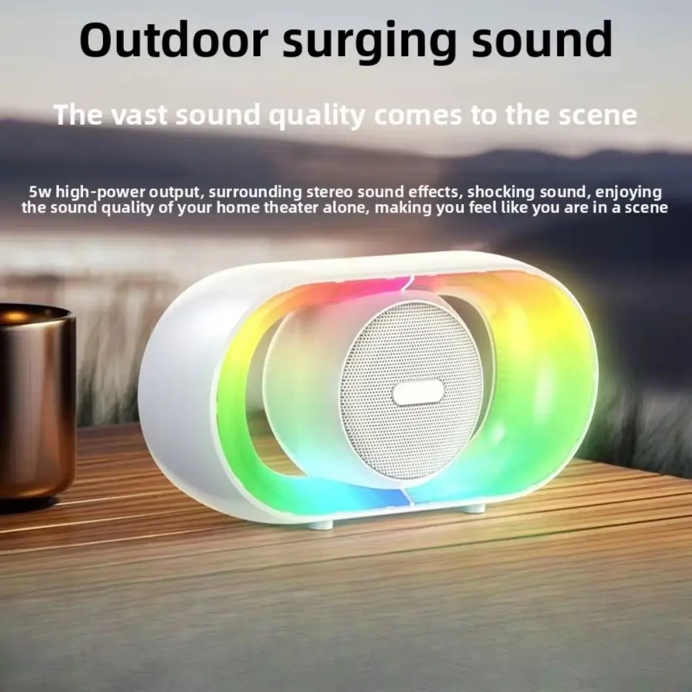 مع إضاءة RGB RGB سمّاعات بلوتوث U8 صوت عالي صندوق صوت لاسلكي جودة مغناطيسية مضخم صوت محمول
