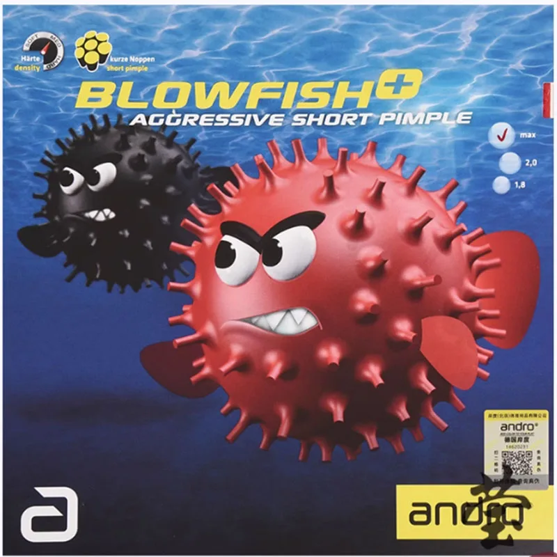 Andro BLOWFISH table tennis rubber aggressive short pimples fast attack tensor table tennis racket ping pong rubber image 4