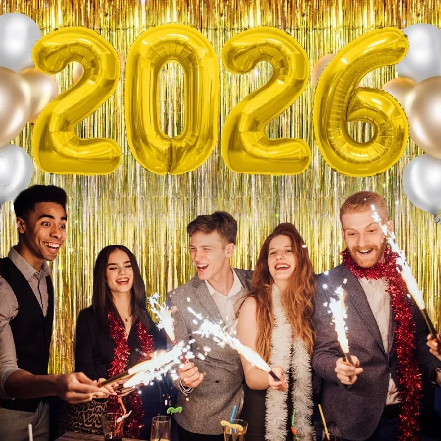 2026 بالونات 40 بوصة ذهبية 2026 رقم بالون 2026 احباط بالون 2026 زينة بالونات التخرج 20 22 26 60 62 رقم بالون