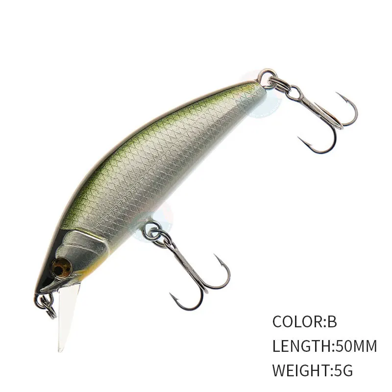 1Pcs 50mm 5g Fishing Bait Sinking Twitch Bait Minnow Lure Isca Artificial Peche Trout Fishing Lure Wobbler Fishing