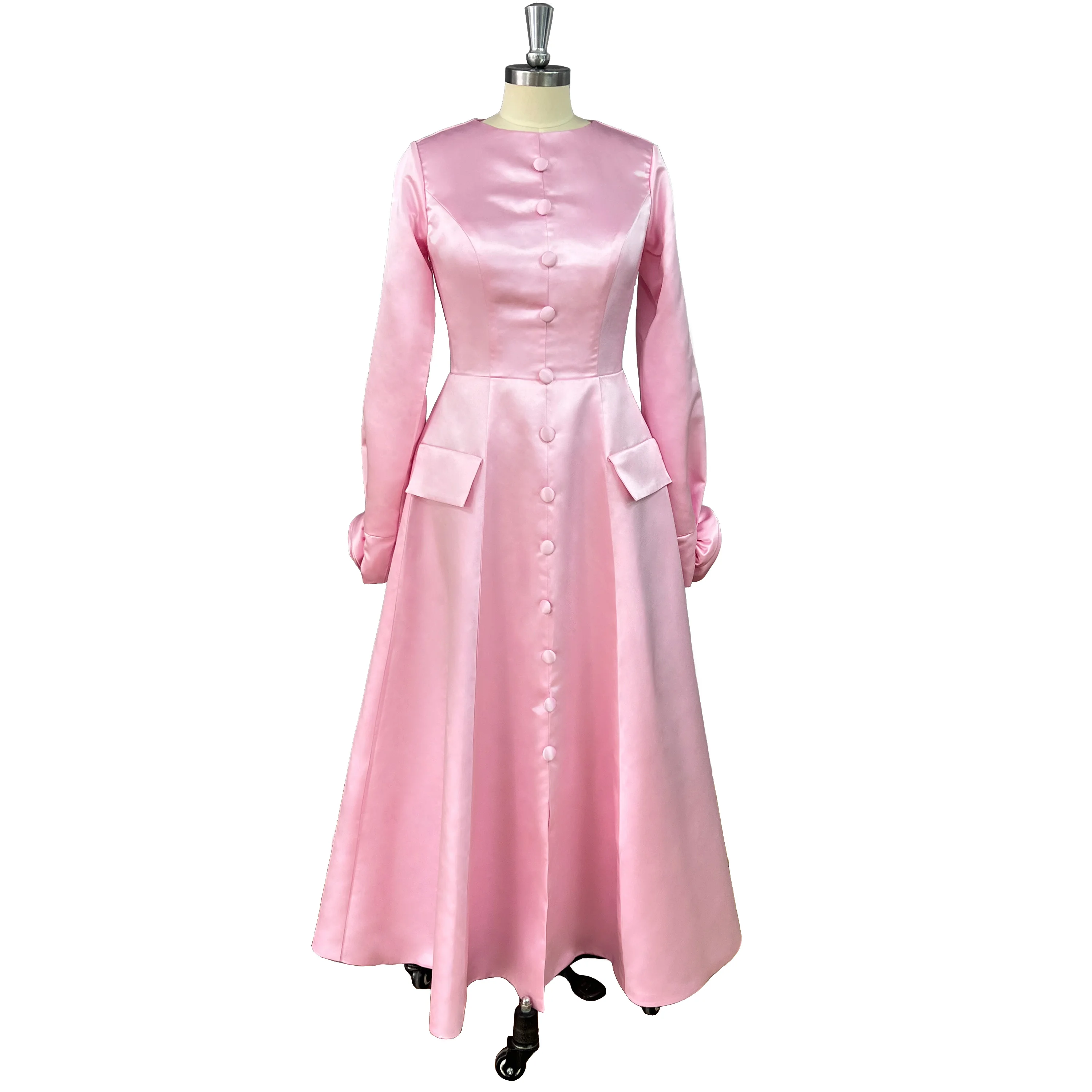 

DIDEYTTAWL Customized Real Picture O-Neck Ankle Length Zipper Full Length A-Line Everning Gown Party Dress Elegant Charming
