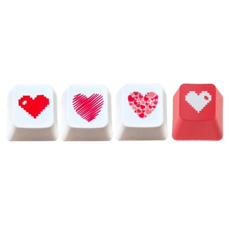 Game Keyboard Keycap PBT OEM Directions Keycaps for Mechanical Keyboard Replacement Part Keycaps Heart Shaped