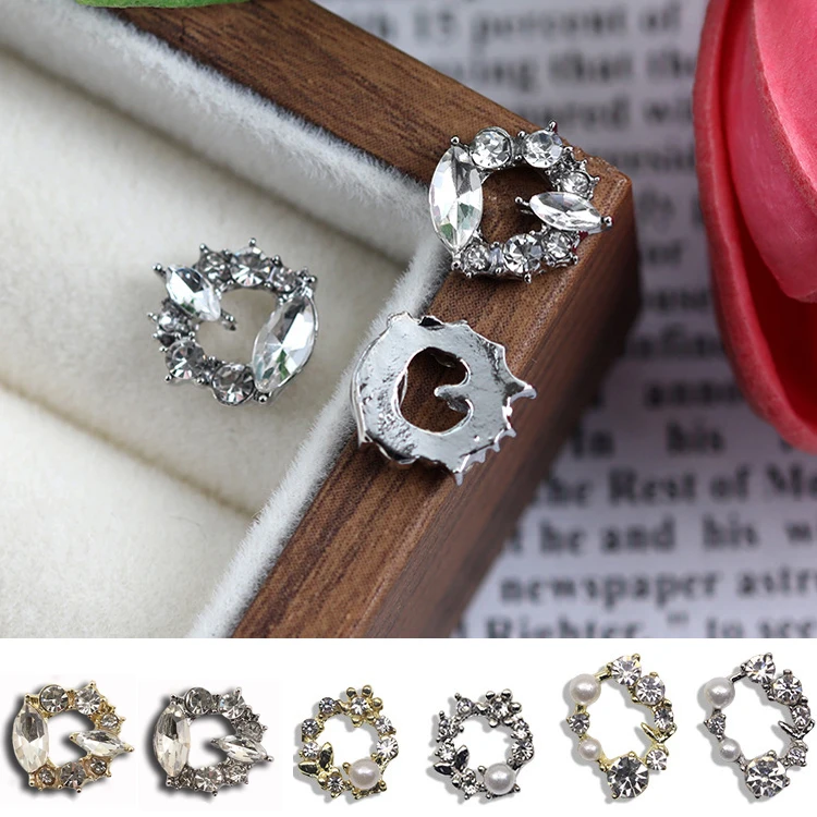 

10PCS 3D Luxury Alloy Garland Nail Art Rhinestone Frame Wreath Accessories For Nails Decoration Design Manicure Decor Supplies