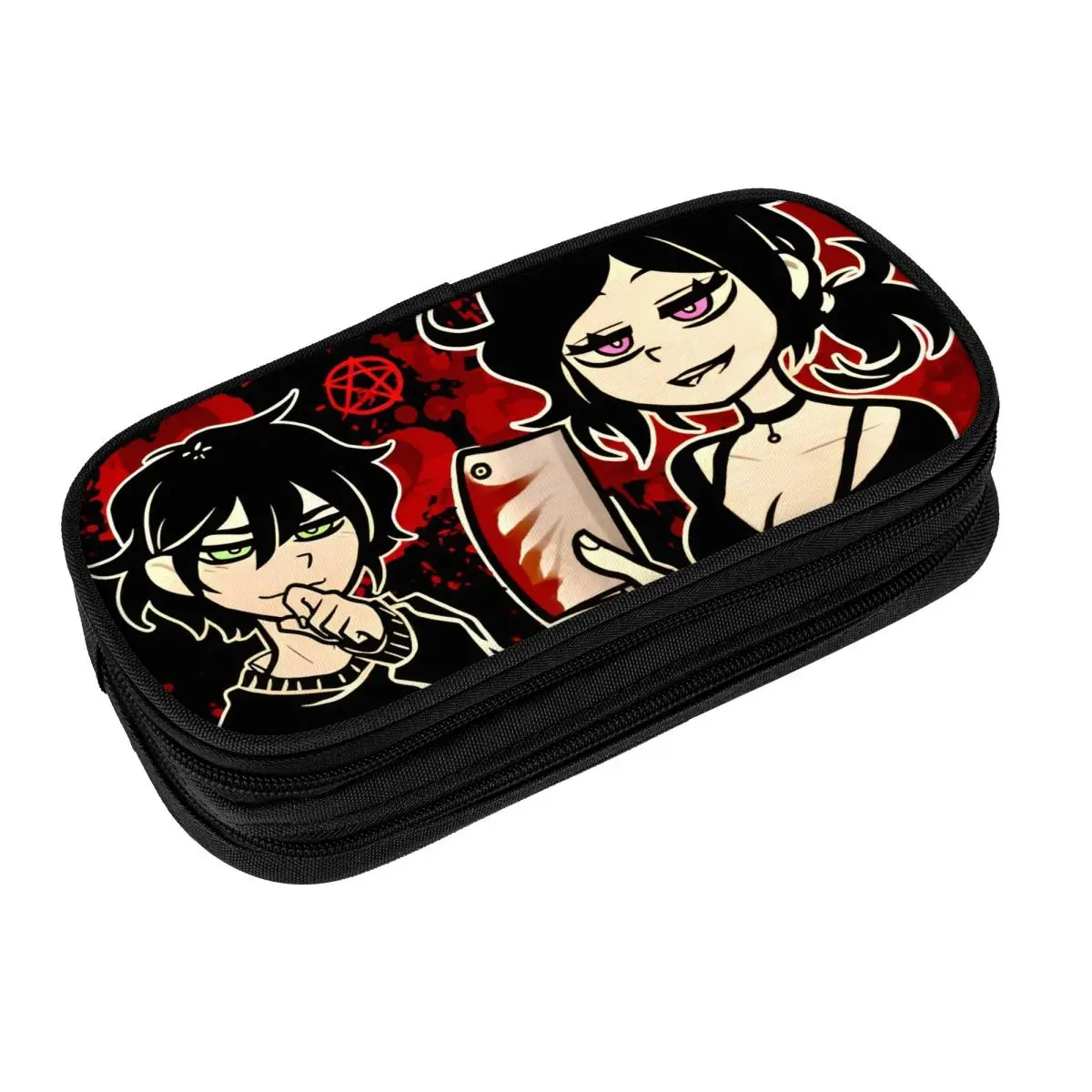 Cool Pencil Case Cute Ashley And Andrew The Coffin Of Andy And Leyley Pencil Bag School Pencil Cases Students Double Layer