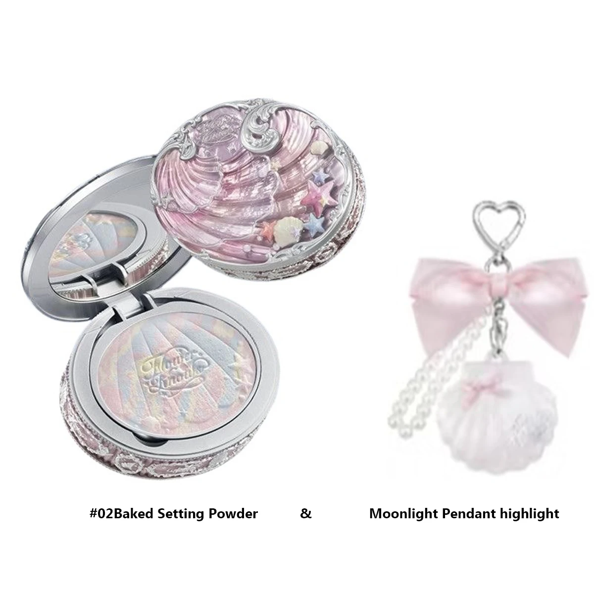 Flower Knows Strawberry Cupid Collection Make-up-Set, gepresstes Puder, festes Parfüm-Make-up-Set für Frauen, komplettes Set für Teenager, Make-up