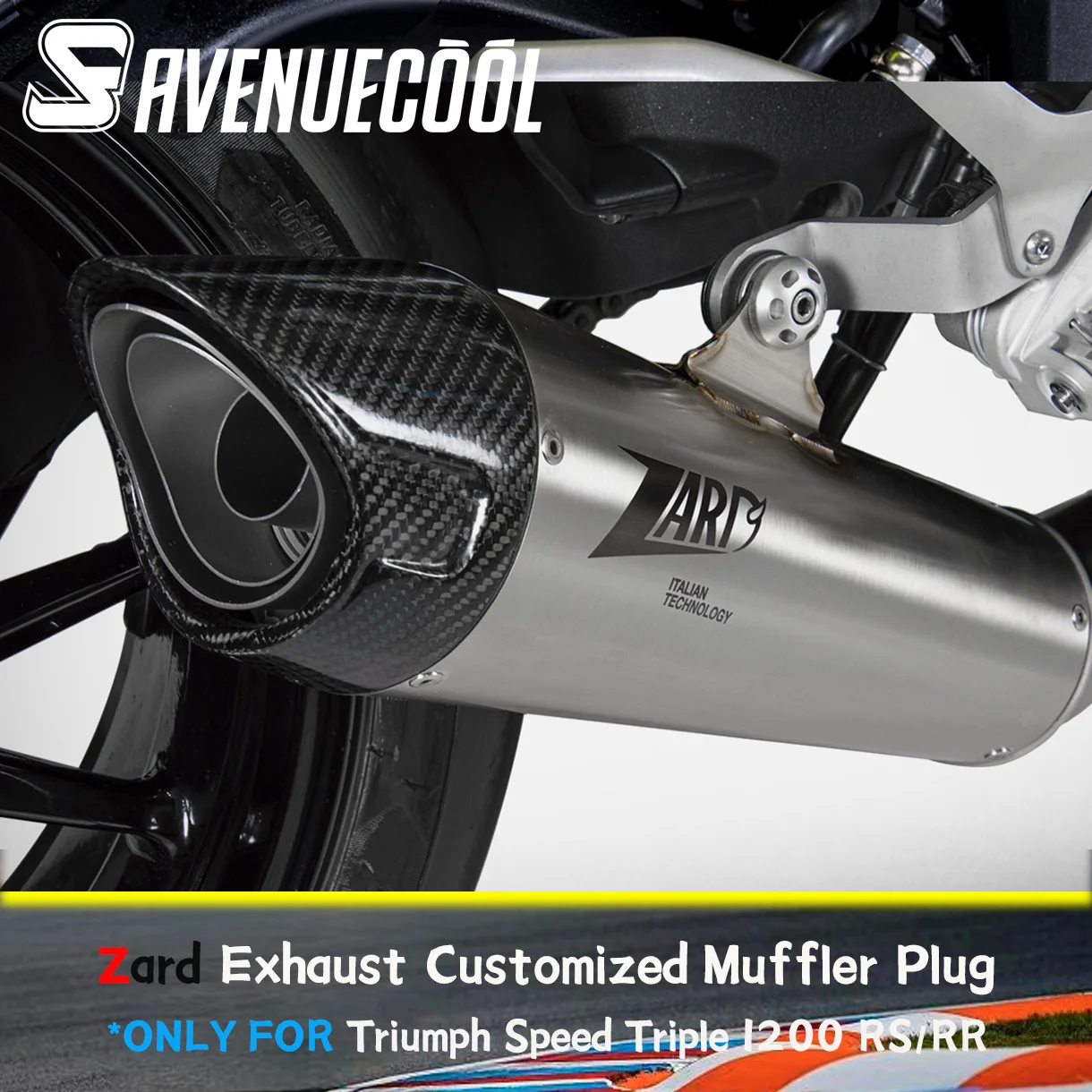 

Avenuecool Triumph Speed Triple1200 Motorcycle Modified Exhaust Pipe Muffler Plug Stainless Steel Silencer Plug Modified Spare Parts