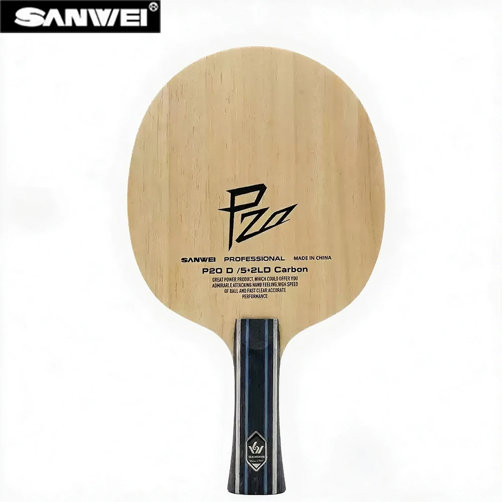 Professsional SANWEI P20D Table Tennis Blade Original 5 Wood 2 Carbon Offensive Loop Fast Attack Ping Pong Blade