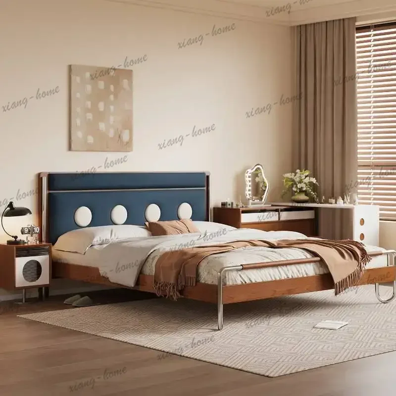 PG Dormitory Accessories Double Bed Mattresses Barrier Luxury Headboards Double Bed Loft Bunker Letto Matrimoniale Furniture