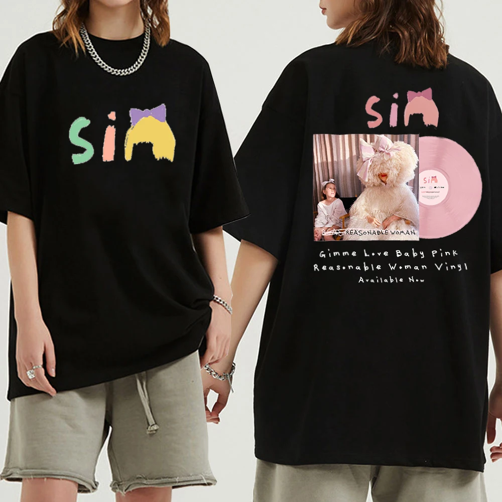 Reasonable Sia Camiseta de manga corta Harajuku para mujer, camisa informal de verano con cuello redondo