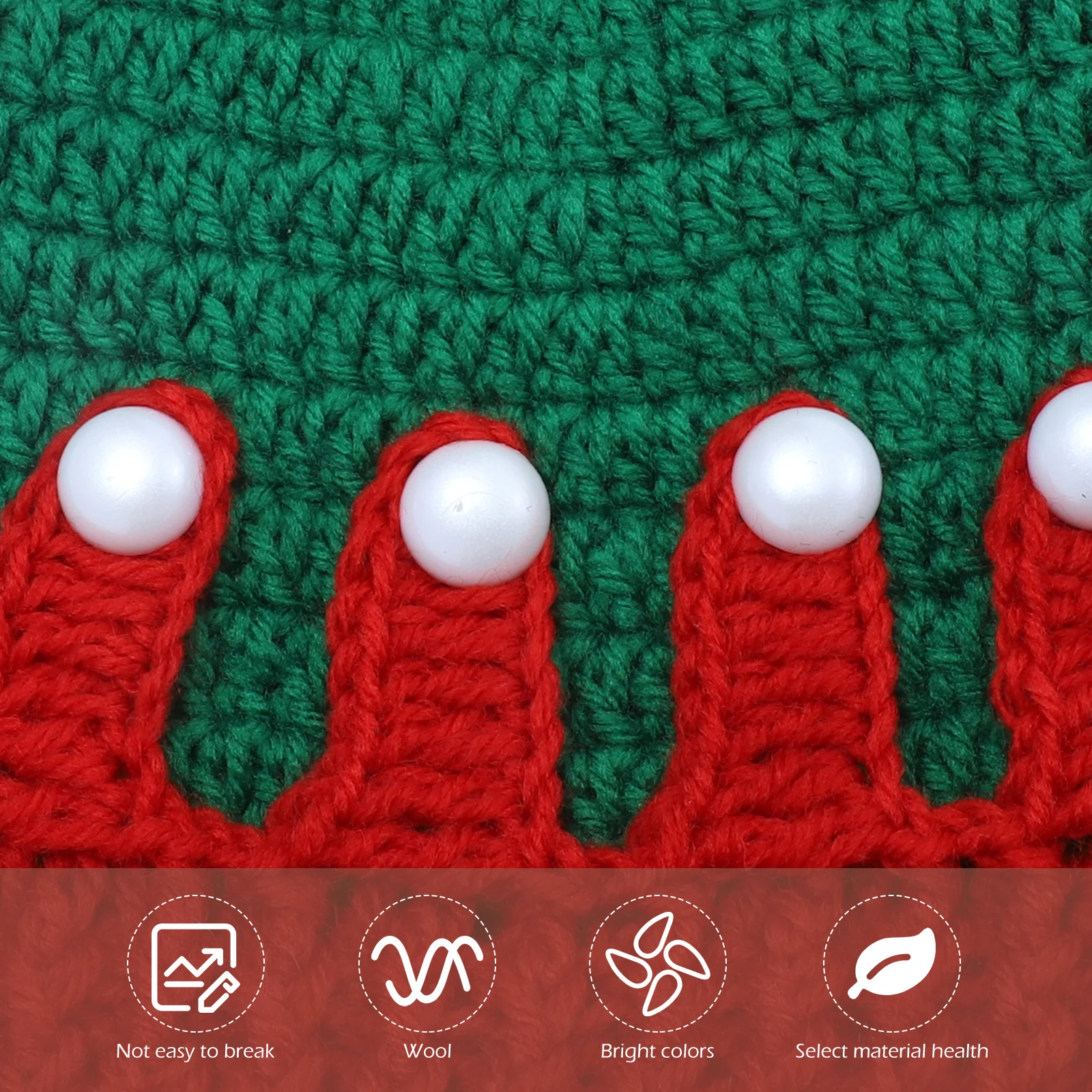 

Knitted Beanie Hat Festive Holiday for Christmas Christams Yarn Novelty