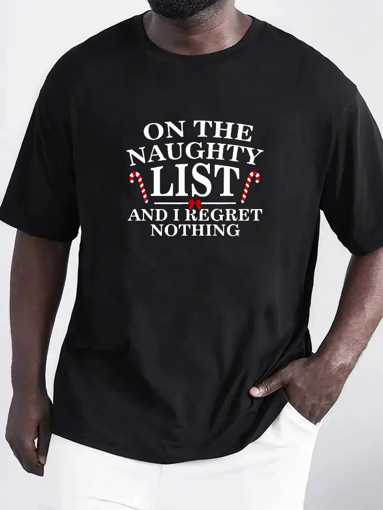 

Christmas Elements Letter pattern design -100% cotton summer casual short sleeve O-neck men's printed T-shirt.