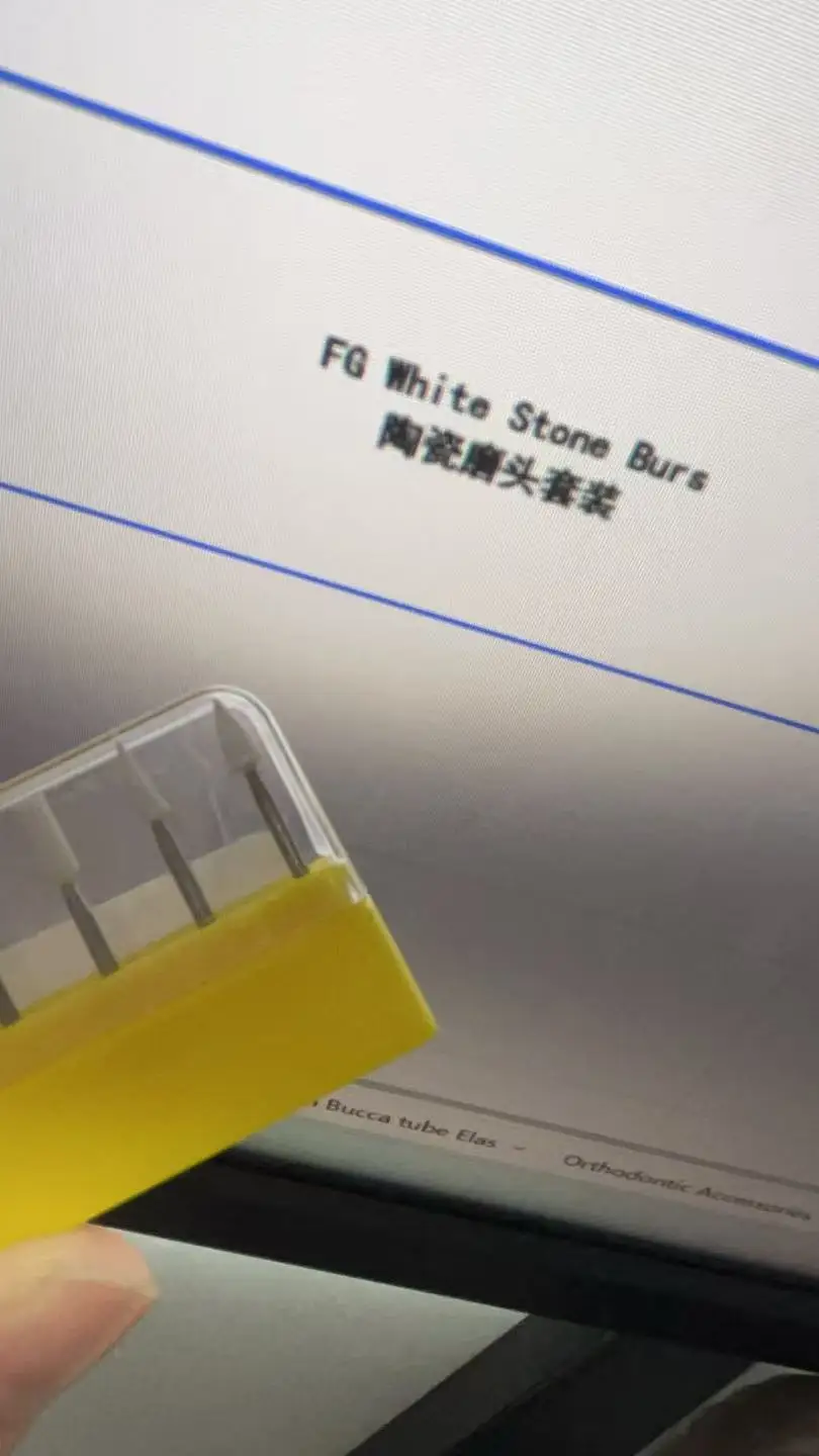 

5Pcs/Box Dental Polishing Burs White Stones Burs FG Bur Fit For High Speed Handpiece