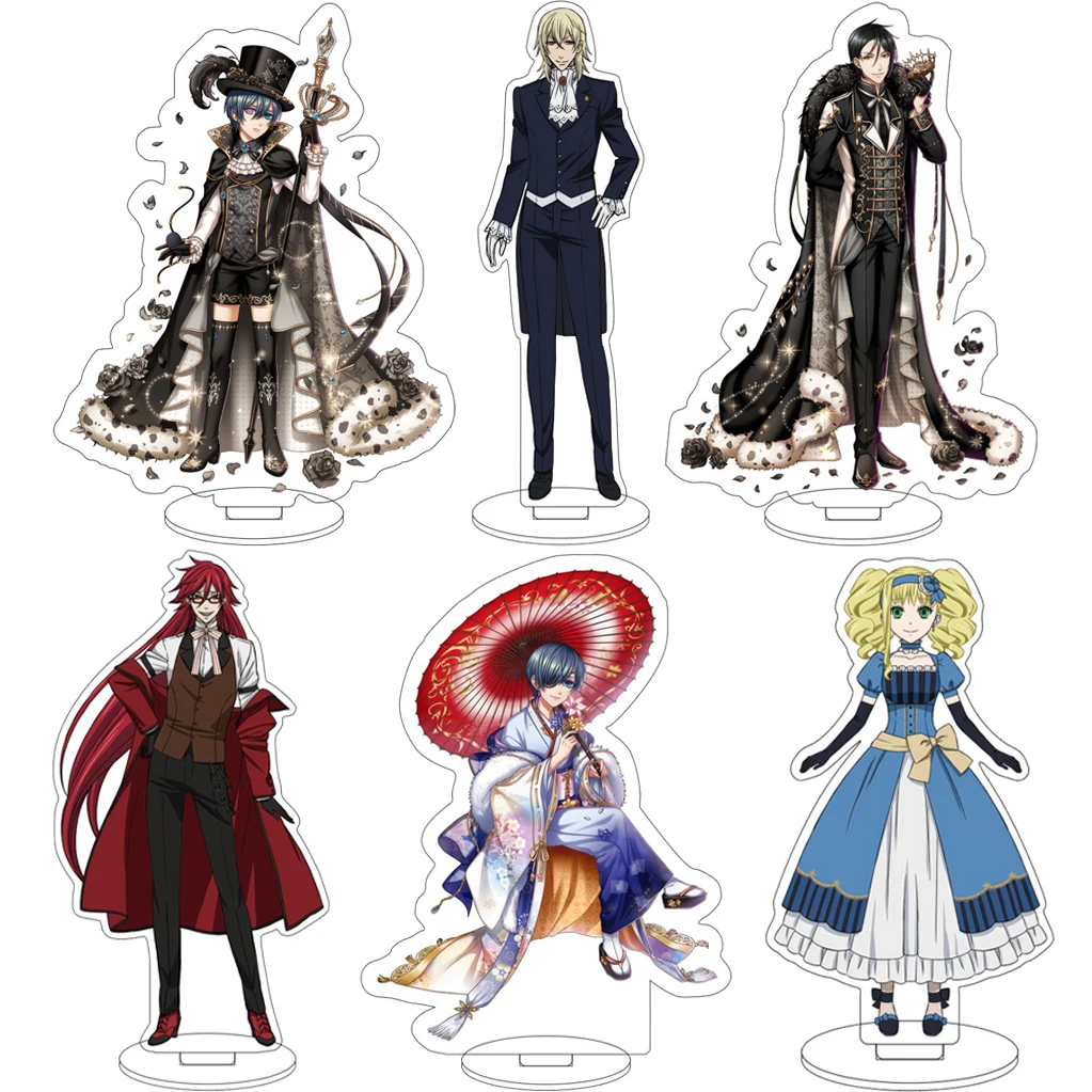 Figura acrílica de 16CM del anime Black Butler, Ciel Phantomhive, Sebastian Michaelis, adornos para regalos de Navidad