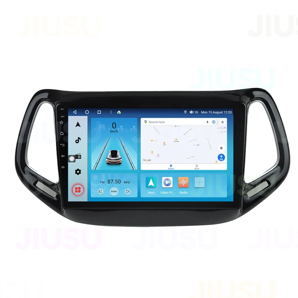 Android 12 Car Radio GPS Navigation DVD Player Stereo Multimedia Audio System For Jeep Compass 2017 With Carplay DSP DAB