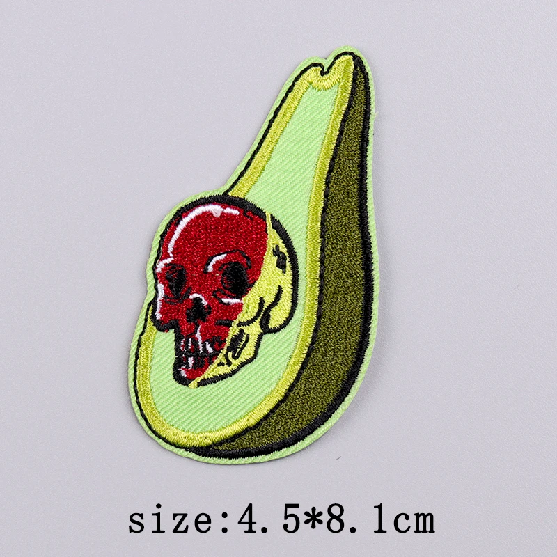 Horror Patch Hip Hop Embroidered Patches For Clothing Thermoadhesive Patches On Clothes Punk Fusible Patch For Clothes Hook Loop