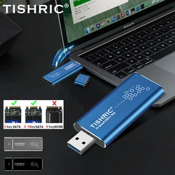 TISHRIC M.2 To USB3.0 SSD Enclosure M2 NGFF Series Hard Disk Box Adapter M2 SATA SSD External Mobile Box For 2230 2242 Size