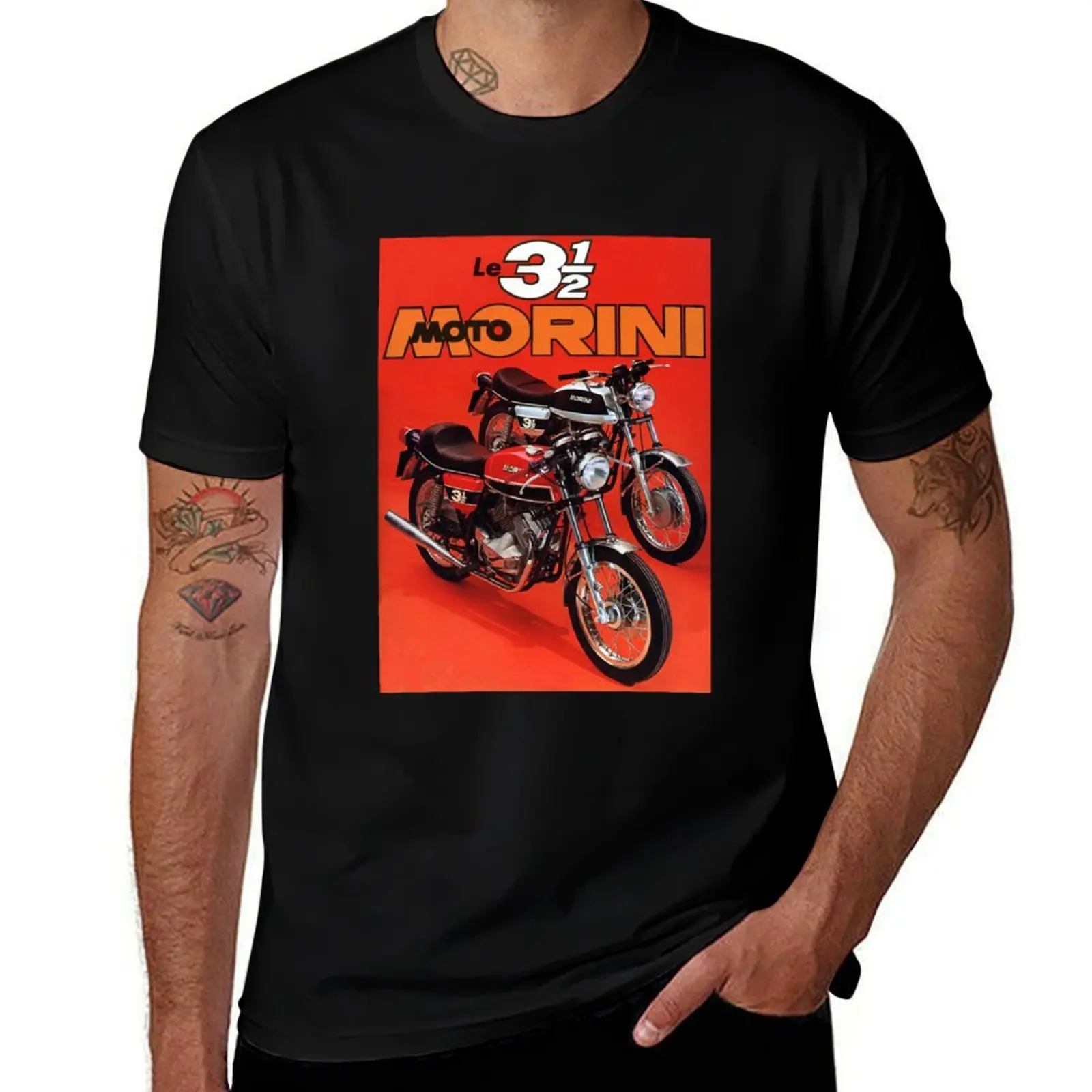 

1976 Moto Morini 3 1/2 Sport and Strada T-Shirt man t shirt cotton t shirt man luxury T-Shirt